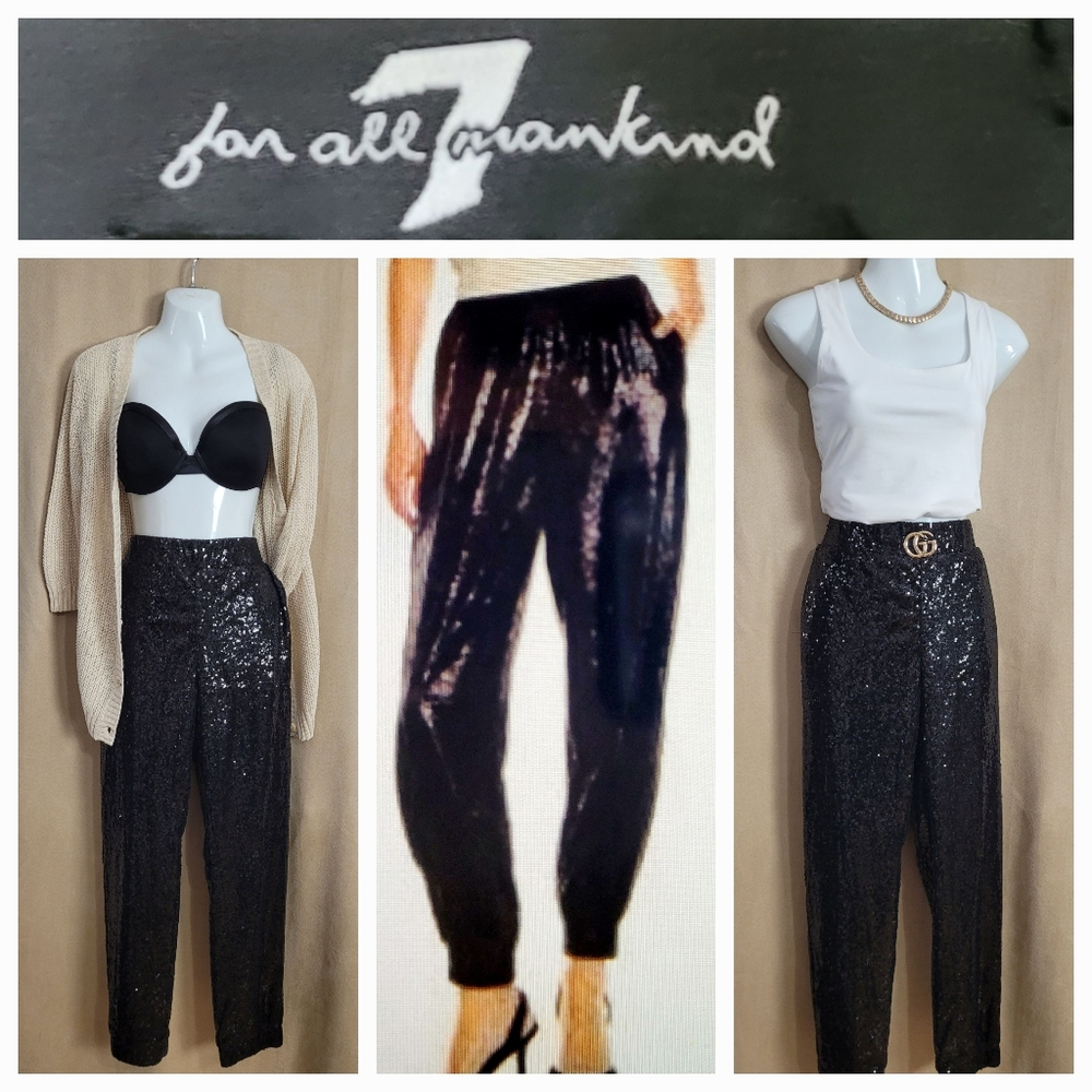 7 For All Mankind Sequin Joggers / M